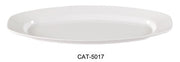 Yanco CAT - 5017 Catering Platter, 16.5" Length, 7" Width, Melamine, White Color, Pack of 12