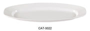 Yanco CAT - 5022 Catering Platter, 22" Length, 9" Width, Melamine, White Color, Pack of 12