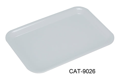 Yanco CAT-9026 Catering Cake Plate, 15" Length, 10.5" Width, Melamine, White Color, Pack of 24