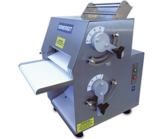 Somerset CDR-1100 11" Countertop Two Stage Dough Sheeter - 120V, 1/4 hp