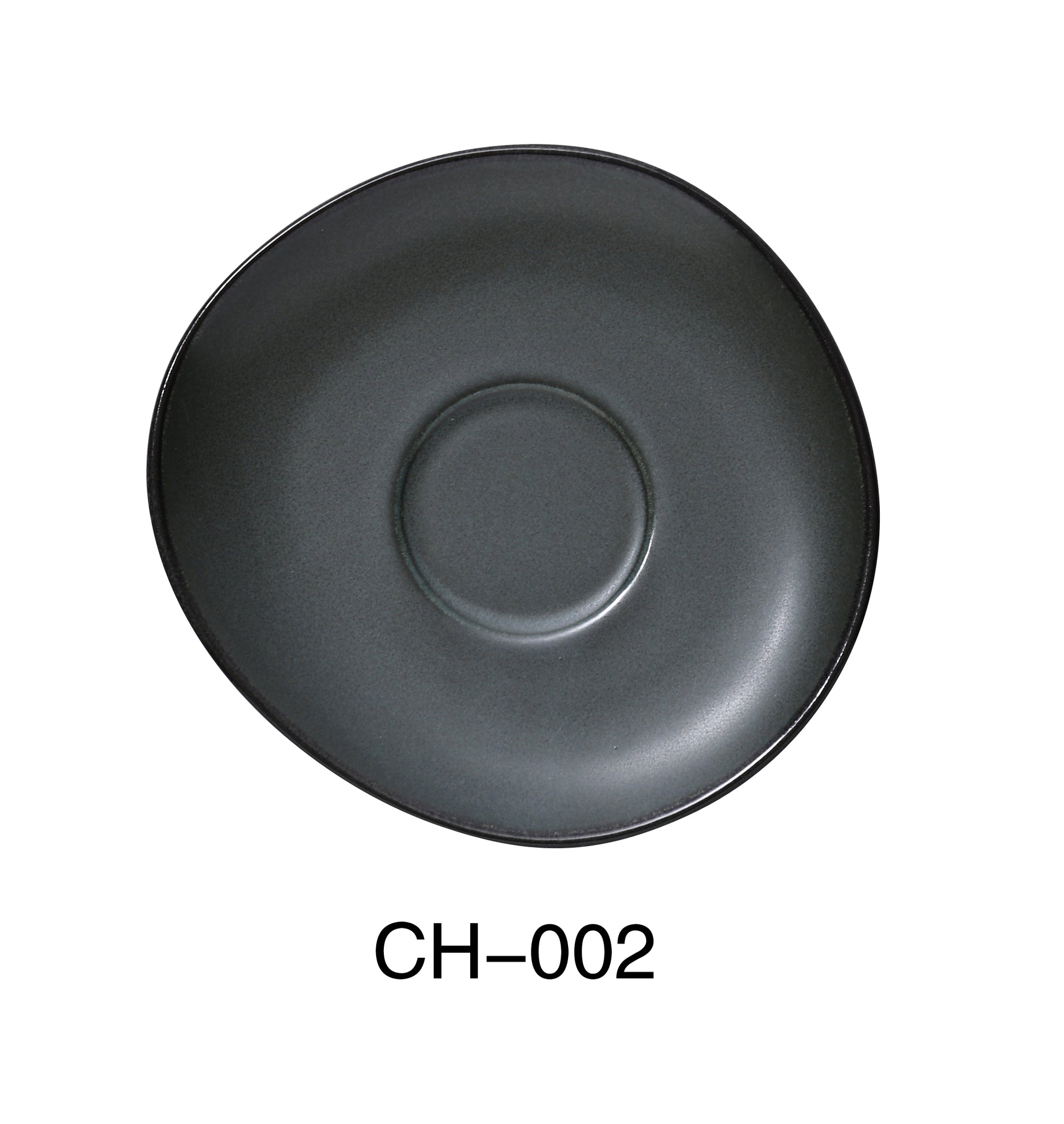 Yanco CH - 002 Champs Saucer, 6 - 1/4" Diameter x 3/4" Height, China, Green, Matte Glaze, Pack of 36