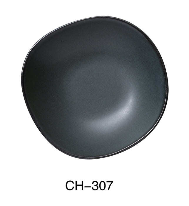 Yanco CH-307 Champs Soup/Salad Bowl, 14 oz, 7-1/2" Diameter x 1-3/4" Height, Round, China, Matte Glaze, Green, Pack of 36