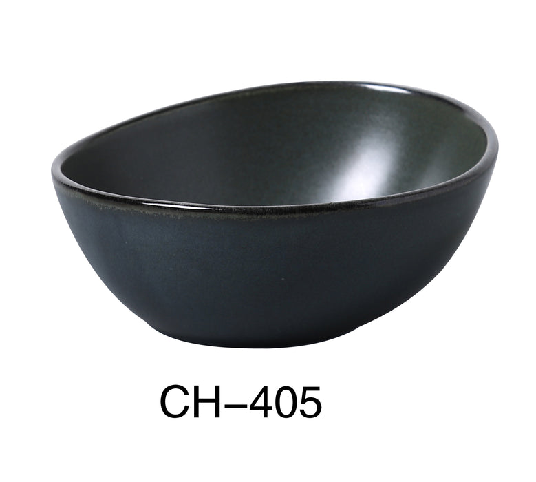 Yanco CH-405, Champs Soup Bowl, 8 Oz, 5" Diameter x 2" Height, Round, China, Matte Glaze, Green, Pack of 36