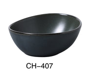 Yanco Ch - 407 Champs Salad Bowl, 20 Oz, 7 - 1/2" Diameter x 2 - 1/2" Height, China, Matte Glaze, Green, Pack of 24