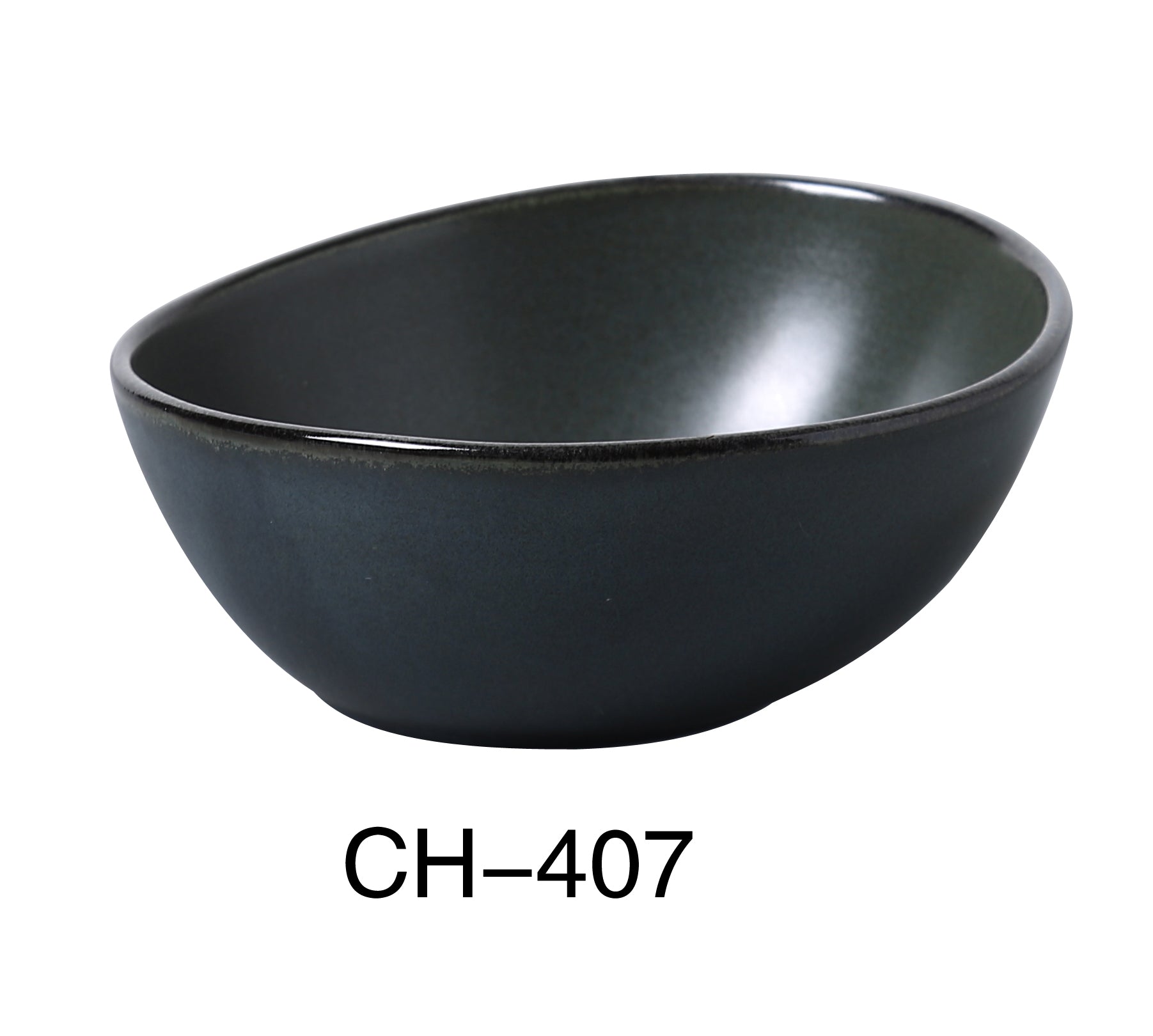 Yanco Ch - 407 Champs Salad Bowl, 20 Oz, 7 - 1/2" Diameter x 2 - 1/2" Height, China, Matte Glaze, Green, Pack of 24