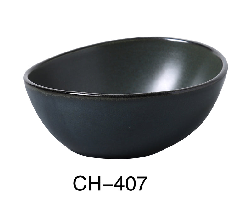 Yanco Ch-407 Champs Salad Bowl, 20 Oz, 7-1/2" Diameter x 2-1/2" Height, China, Matte Glaze, Green, Pack of 24