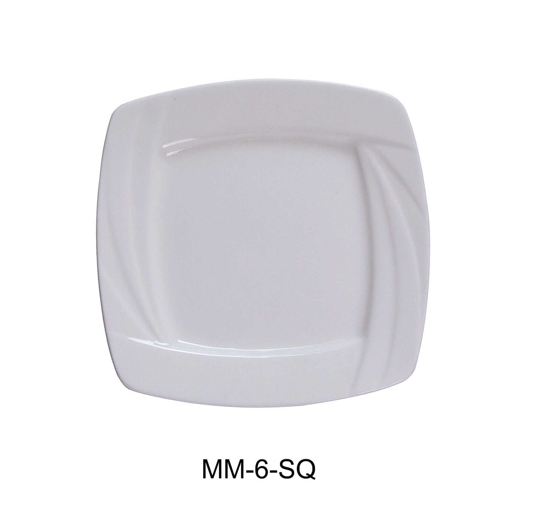 Yanco MM - 6 - SQ Miami 6"‚ Square Plate, China, Bone White, Pack of 36