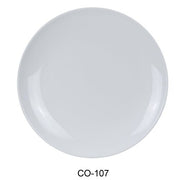 Yanco CO - 107 Coupe Pattern Round Plate, 7" Diameter, Melamine, White Color, Pack of 48
