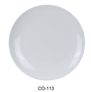 Yanco CO - 113 Coupe Pattern Round Plate, 13" Diameter, Melamine, White Color, Pack of 12