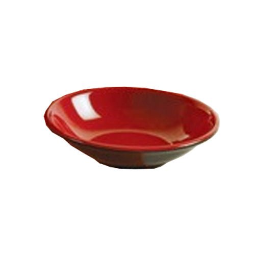 Yanco CR - 1028 Black and Red Two - Tone Sauce Dish, 3.75" Diameter, Melamine, Black/Red Color, Pack of 72