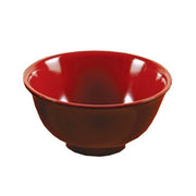 Yanco CR - 130 Black and Red Two - Tone Rice Bowl, 8 Oz Capacity, 4.5" Diameter, Melamine, Black/Red Color, Pack of 48