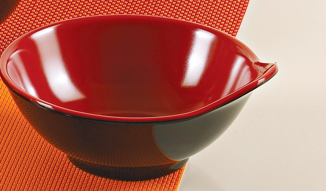Yanco CR - 3545 Black and Red Two - Tone Sauce Bowl, 10 Oz Capacity, 4.5" Diameter, 1.75" Height, Melamine, Black/Red Color, Pack of 48