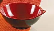 Yanco CR - 3545 Black and Red Two - Tone Sauce Bowl, 10 Oz Capacity, 4.5" Diameter, 1.75" Height, Melamine, Black/Red Color, Pack of 48