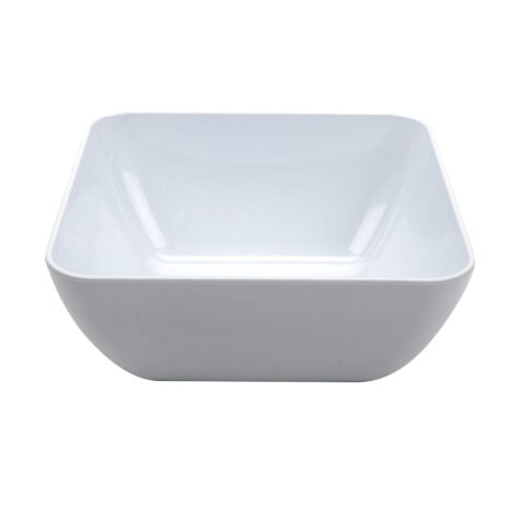 GET CS-120-W, 12 oz. Melamine, White, Square Soup, Salad, Pasta Nappie Bowl with Rounded Corners, (12.5 oz. rim-full), 2″ Deep, Midtown, Pack of 12