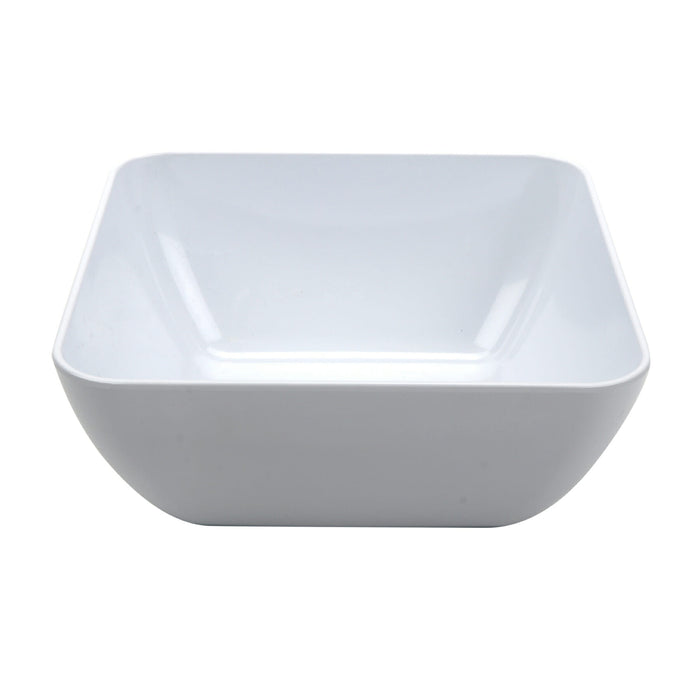 GET CS-1920-W, 6 qt. Melamine, White, Square Large Display Bowl with Rounded Corners, (6.1 qt. rim-full), 4.25″ Deep, Midtown. Pack of 3