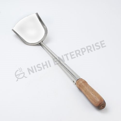 Chinese Spatula with Long Wooden Handle- 19.5 Inches (49.5 cm)