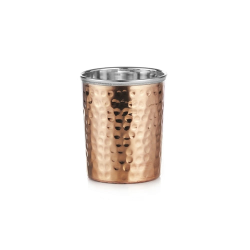 Copper Stainless Steel Water Glass Tumbler Amarpali 12 Oz. (360 ml)