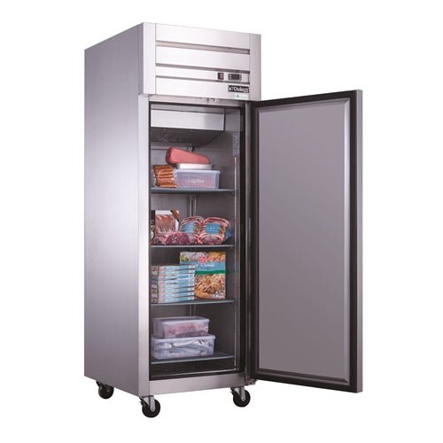 Dukers D28AF Commercial Single Door Top Mount Freezer in Stainless Steel