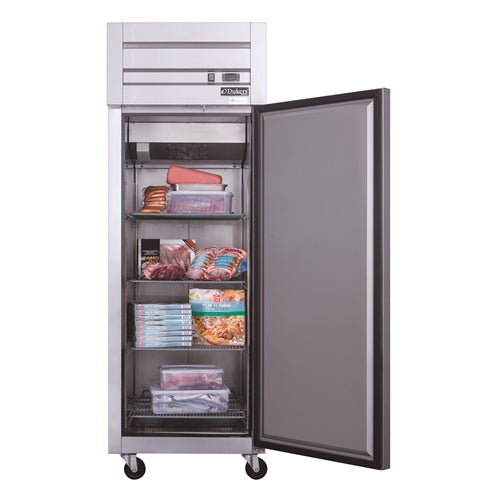 Dukers D28AF Commercial Single Door Top Mount Freezer in Stainless Steel