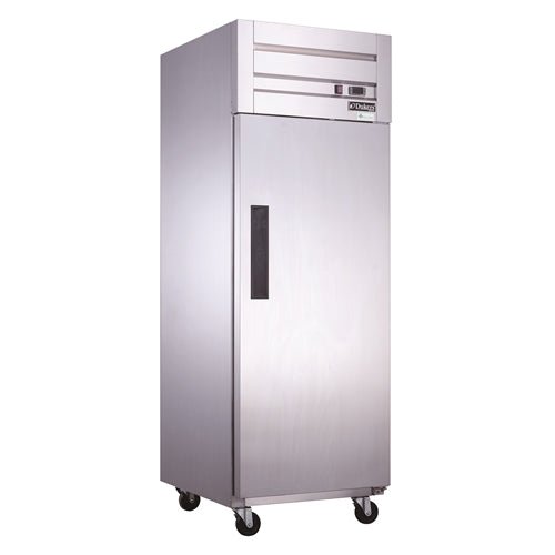 Dukers D28AR Commercial Single Door Top Mount Refrigerator in Stainless Steel
