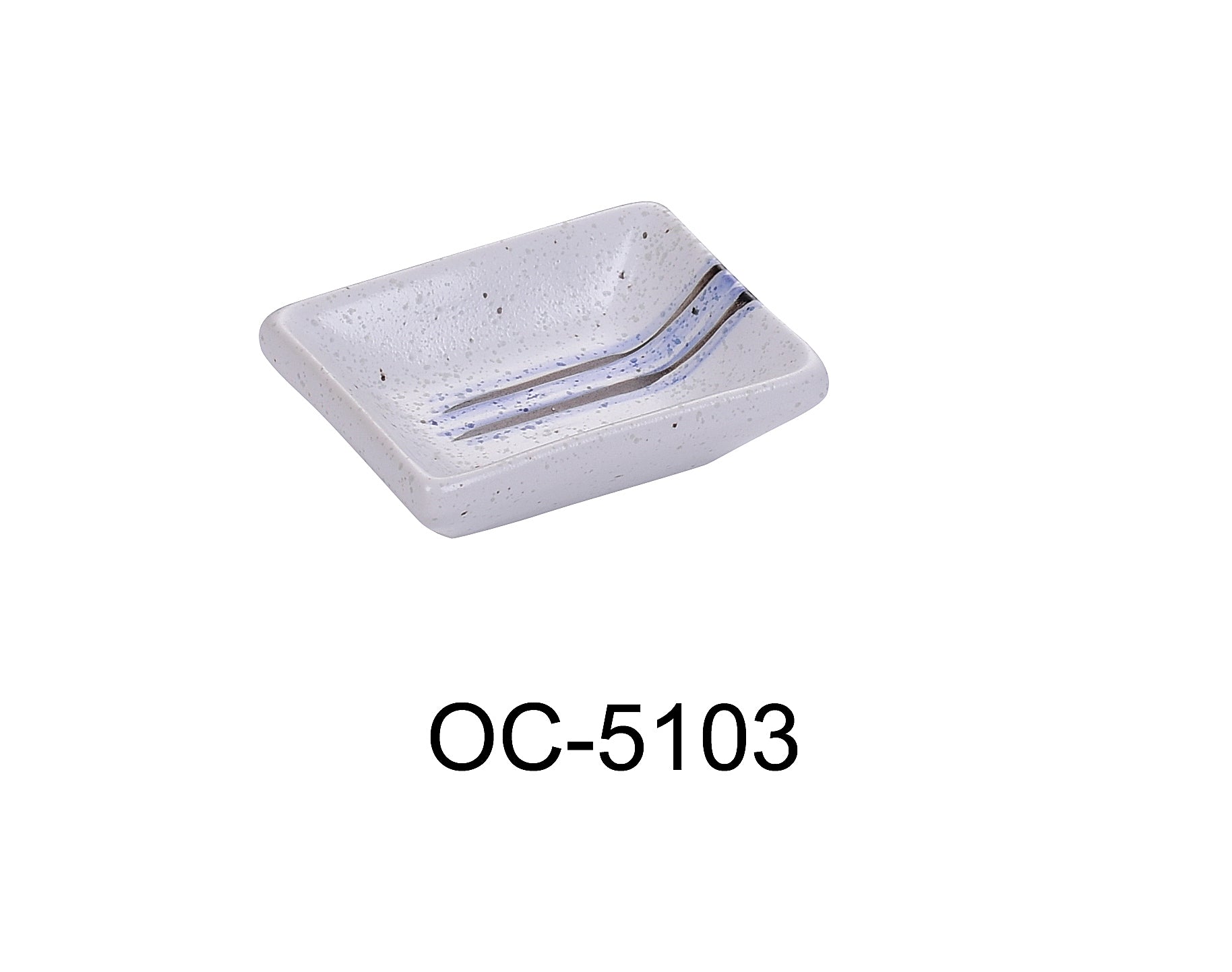 Yanco OC - 5103 Ocean 3" x 2 1/4"‚ Rectangular Sauce Dish 1 oz, China, Pack of 48