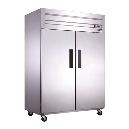 Dukers D55AR Commercial 2 - Door Top Mount Refrigerator in Stainless Steel