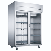 Dukers D55AR - GS2 Top Mount Glass 2 - Door Commercial Reach - in Refrigerator