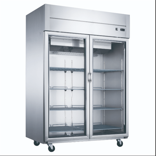 Dukers D55AR - GS2 Top Mount Glass 2 - Door Commercial Reach - in Refrigerator