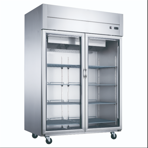 Dukers D55AR-GS2 Top Mount Glass 2-Door Commercial Reach-in Refrigerator