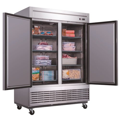 Dukers D55F 2 - Door Commercial Freezer in Stainless Steel