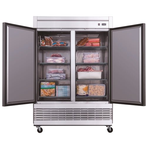 Dukers D55F 2 - Door Commercial Freezer in Stainless Steel