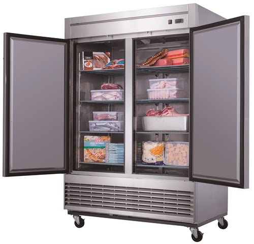 Dukers D55F 2 - Door Commercial Freezer in Stainless Steel