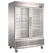 Dukers D55R - GS2 Bottom Mount Glass 2 - Door Commercial Reach - in Refrigerator