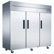 Dukers D83AF Commercial 3 - Door Top Mount Freezer in Stainless Steel