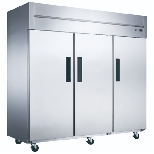 Dukers D83AF Commercial 3 - Door Top Mount Freezer in Stainless Steel