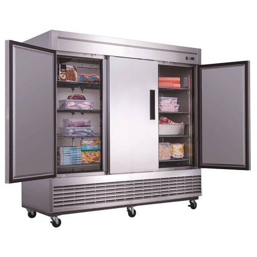 Dukers D83F 3 - Door Commercial Freezer in Stainless Steel