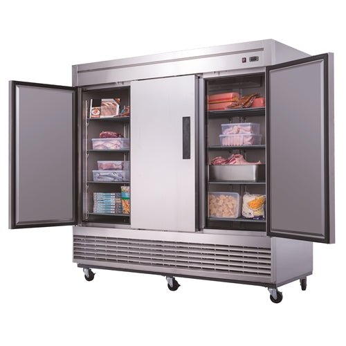 Dukers D83F 3 - Door Commercial Freezer in Stainless Steel