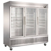 Dukers D83R - GS3 Bottom Mount Glass 3 - Door Commercial Reach - in Refrigerator