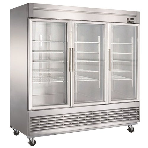Dukers D83R - GS3 Bottom Mount Glass 3 - Door Commercial Reach - in Refrigerator