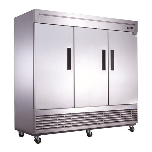 Dukers D83RF 3-Door Dual Zone Refrigerator & Freezer in Stainless Steel