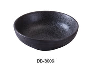 Yanco DB - 3006 Diamond Black 5" x 1 3/4" Salad Bowl, 9 Oz, China, Matte Glaze, Black, Pack of 36