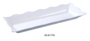 Yanco DC - 6117W Deli Collection Scallop Edged Display Tray, 17.5" Length, 6.75" Width, 2" Height, Melamine, White Color, Pack of 6