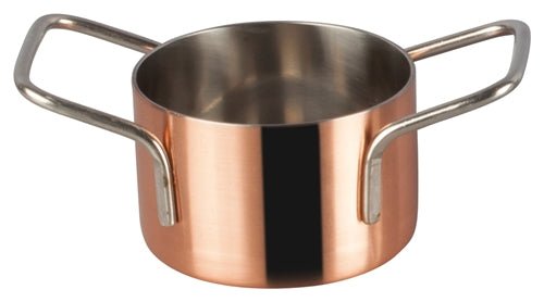WINCO DCWE - 205C Serving ware Copper - Plated Stainless Steel Mini Casseroles # 5 - 27 Oz.