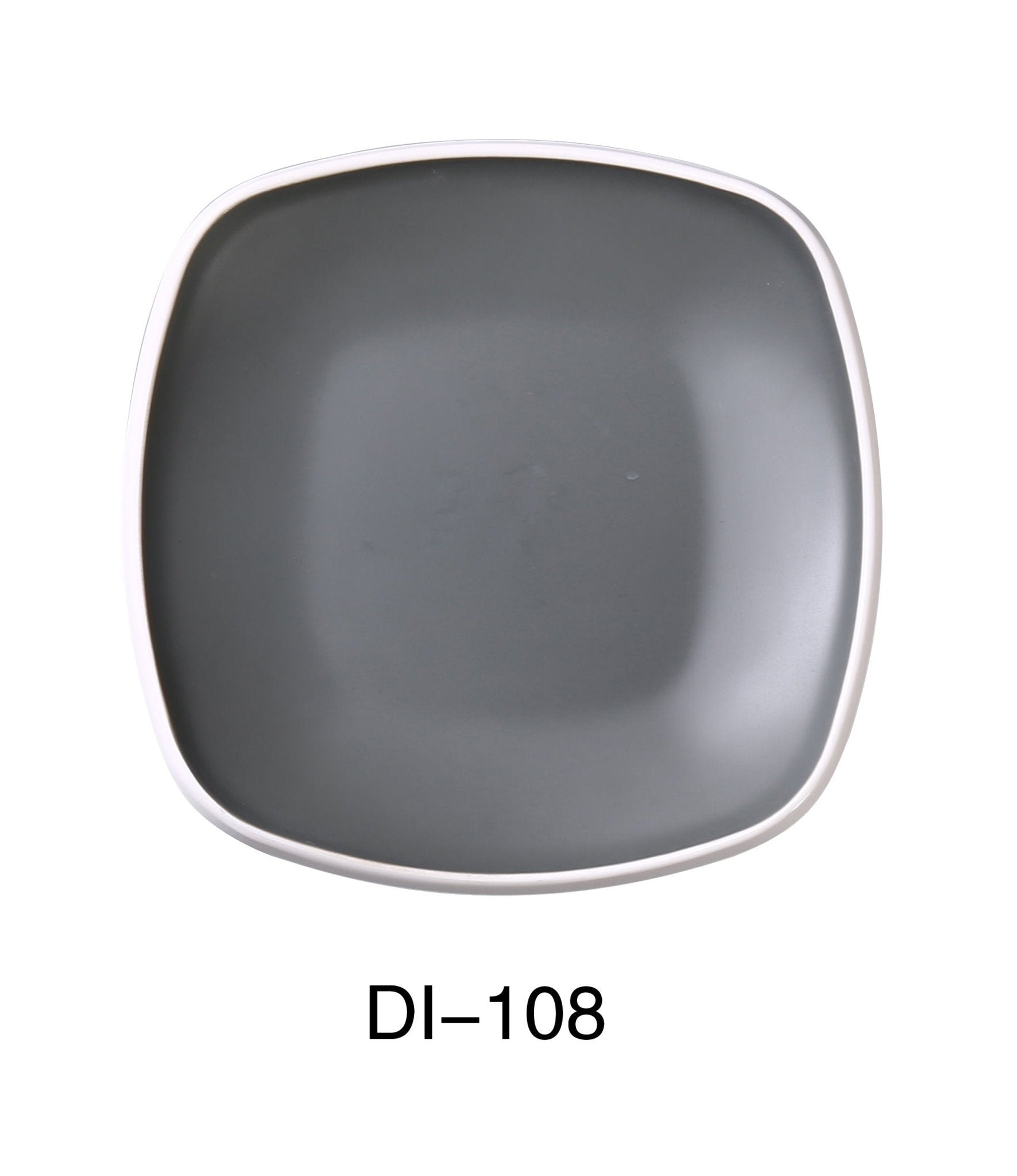 Yanco DI - 108 Discover 8" X 1 1/4"H SQUARE PLATE, Melamine, Matte Finish, Pack of 48