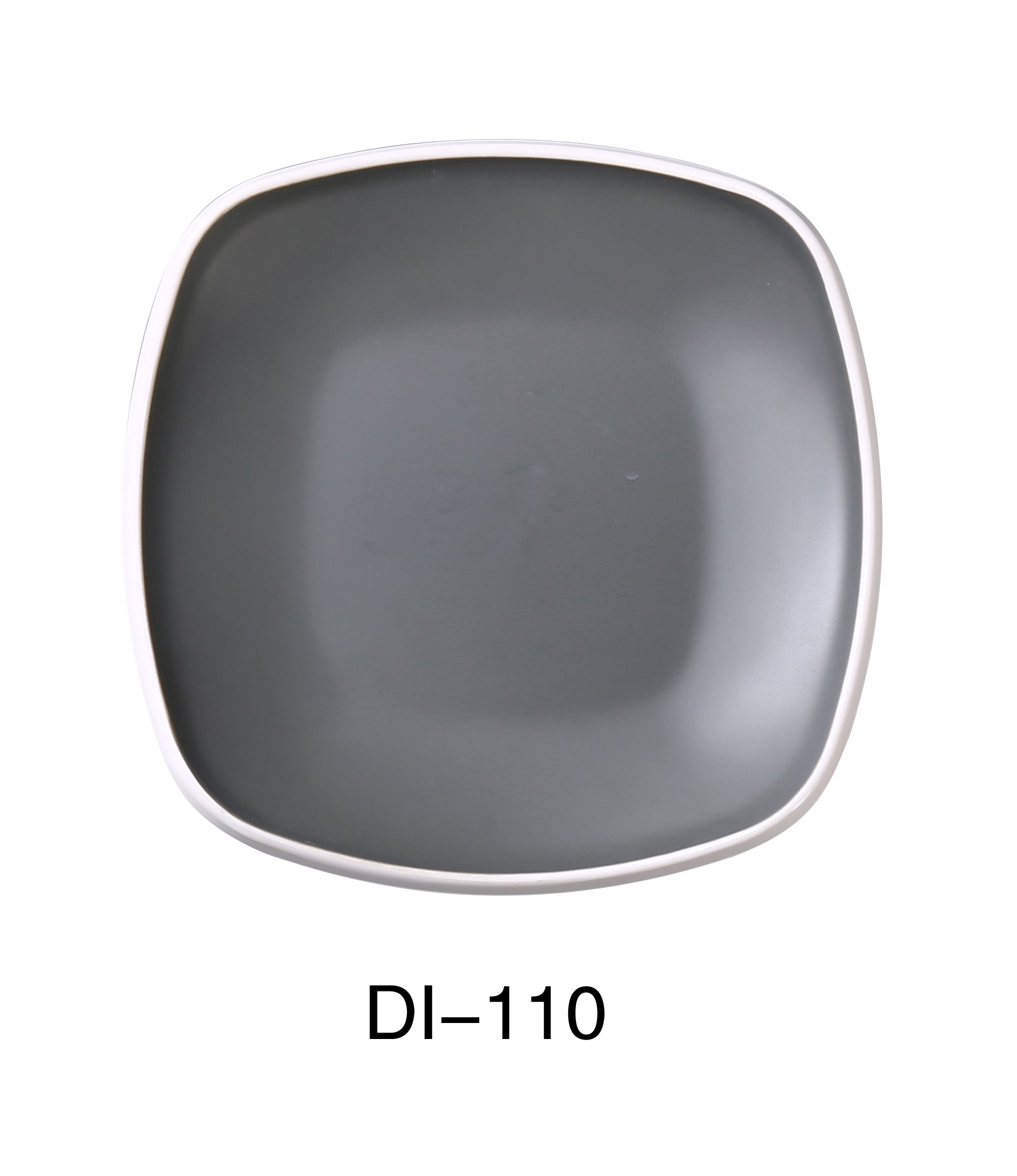 Yanco DI - 110 Discover 10" X 1 1/4"H SQUARE PLATE, Melamine, Matte Finish, Pack of 24