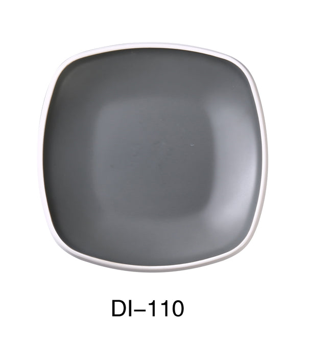 Yanco DI-110 Discover 10" X 1 1/4"H SQUARE PLATE, Melamine, Matte Finish, Pack of 24