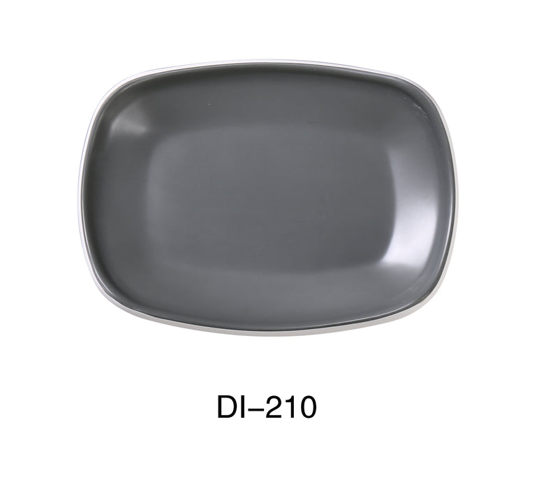 Yanco DI-210 Discover 10" X 1 7/8"H RECTANGULAR PLATE, Melamine, Matte Finish, Pack of 24