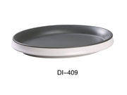 Yanco DI - 409 Discover 9" X 1 1/4"H OVAL PLATE, Melamine, Matte Finish, Pack of 24