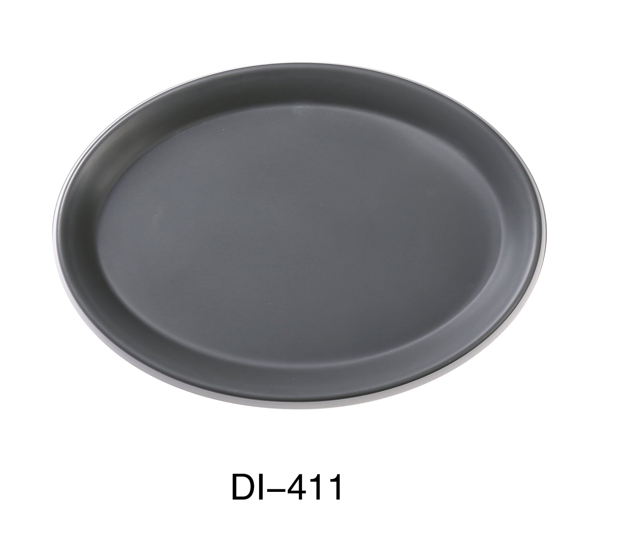 Yanco DI - 411 Discover 11" X 1 1/4"H OVAL PLATE, Melamine, Matte Finish, Pack of 12