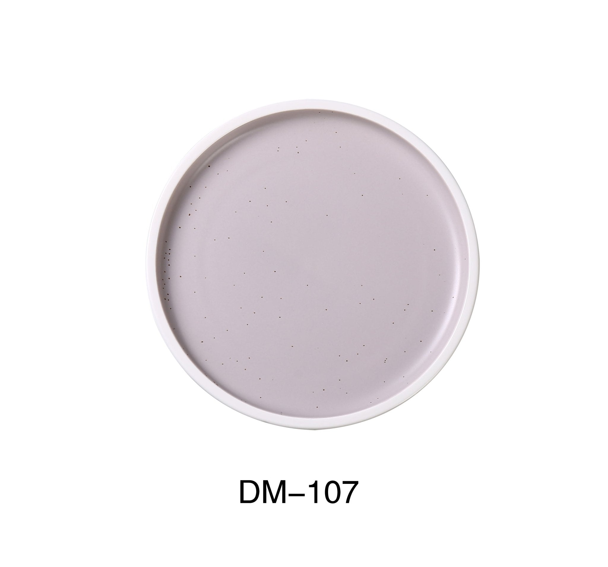Yanco DM - 107 Denmark 7" X 3/4" PLATE WITH UPRIGHT RIM, China, Matte Glaze, Light Purple, Pack of 36